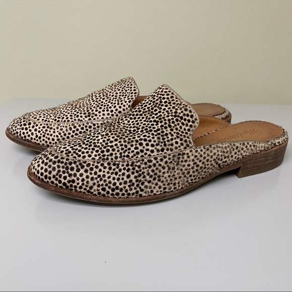 Madewell Shoes - Madewell The Frances Loafer Mule in Spotted Calf Hair - Size 7